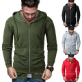 2021 Oversized 202 Size New Large Hooded Hole Zipper Corrugated Cuff Shoulder Stitching Long Sleeve Men's Plus-Size Hoodies